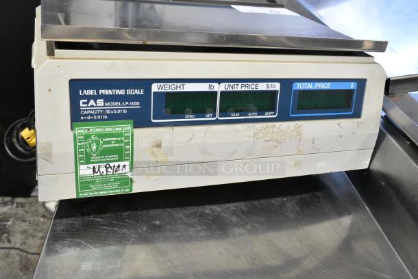 CAS LP-1000 Metal Countertop Scale. 115 Volts, 1 Phase. Tested and Does Not Power On - Image 6 of 9