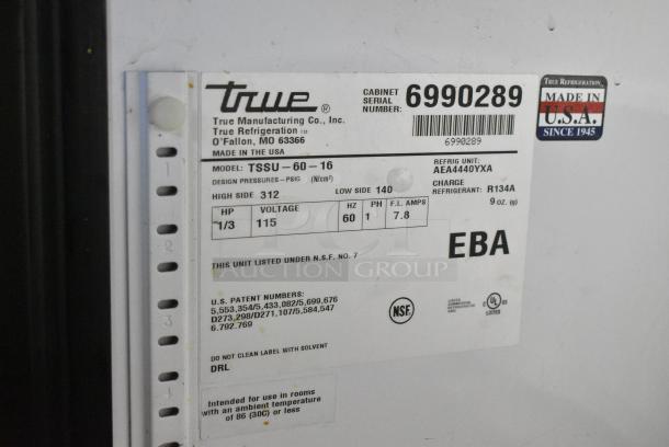 True TSSU-60-16 Stainless Steel Commercial Prep Table on Commercial Casters. 115 Volts, 1 Phase. Tested and Working! - Image 8 of 8