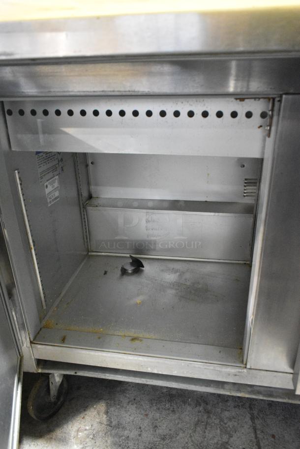 Beverage Air SP72-30M Stainless Steel Commercial Sandwich Salad Prep Table Bain Marie Mega Top on Commercial Casters. 115 Volts, 1 Phase. Tested and Working! - Image 6 of 10