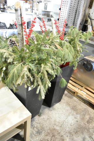2 Fake Ferns in Planters. 2 Times Your Bid!