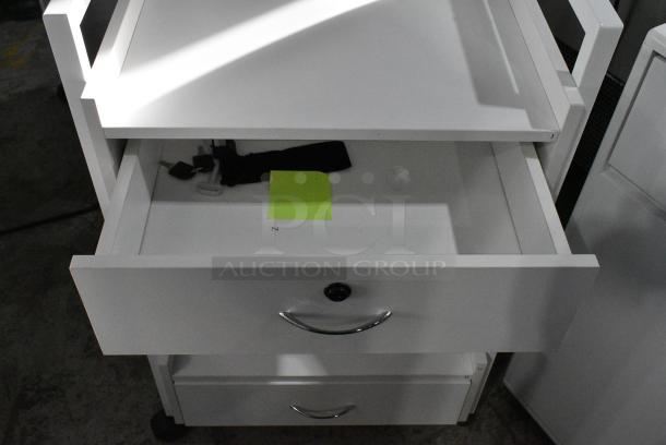 White Cart w/ 2 Drawers on Casters. - Image 3 of 6