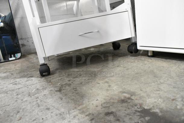 White Cart w/ 2 Drawers on Casters. - Image 6 of 6