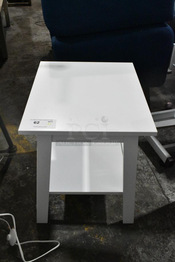 2 White End Tables. 2 Times Your Bid! - Image 1 of 4