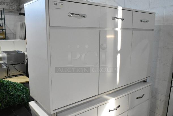2 White Counter w/ Drawer and 3 Door. 2 Times Your Bid! - Image 3 of 6