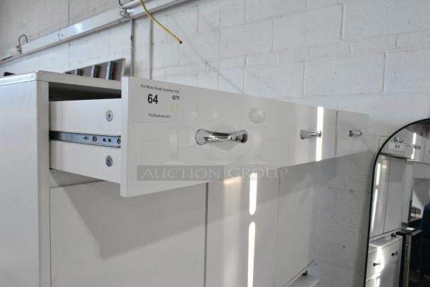 2 White Counter w/ Drawer and 3 Door. 2 Times Your Bid! - Image 4 of 6