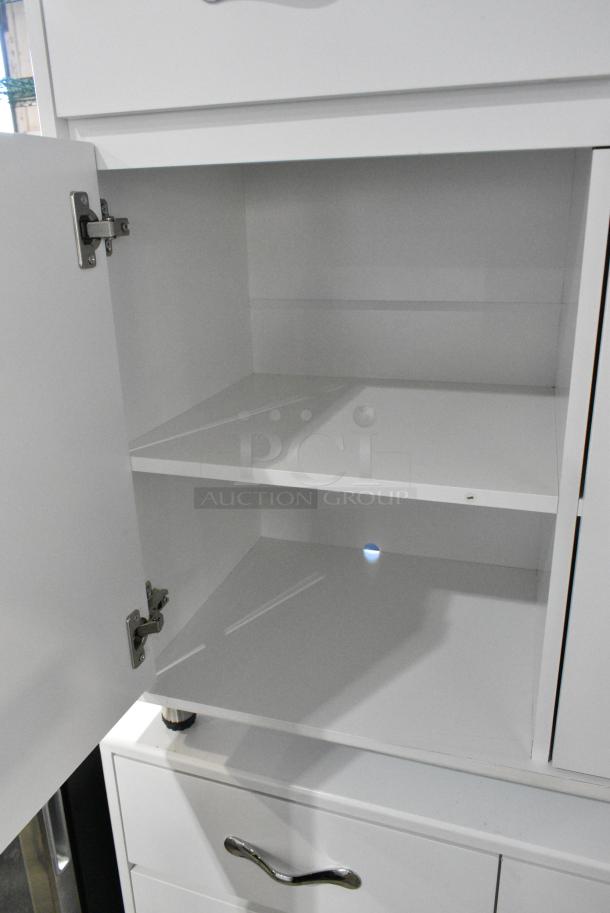 2 White Counter w/ Drawer and 3 Door. 2 Times Your Bid! - Image 6 of 6