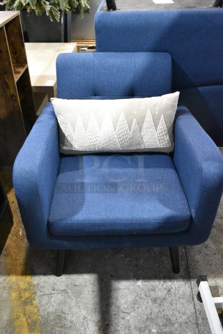 4 Blue Arm Chair. 4 Times Your Bid!
