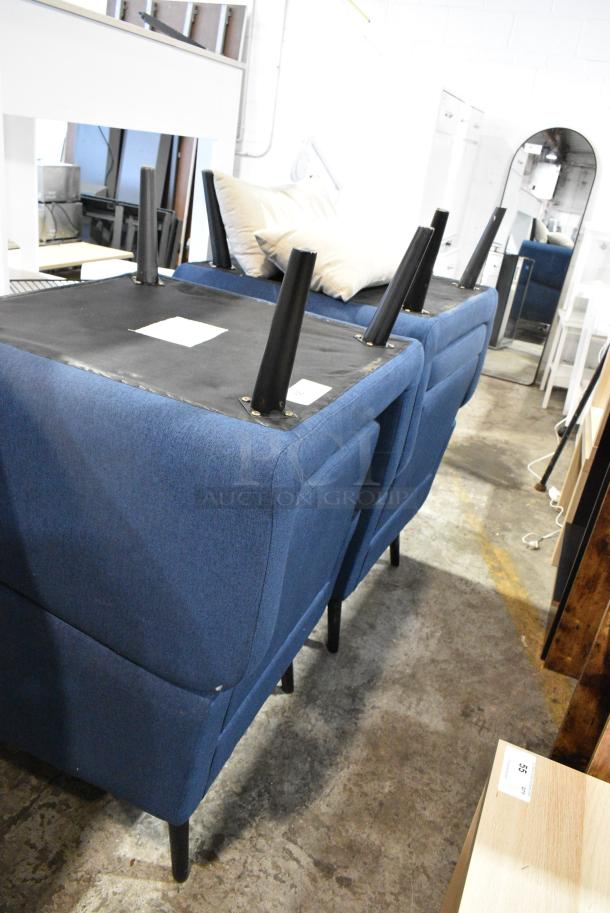 4 Blue Arm Chair. 4 Times Your Bid! - Image 2 of 6