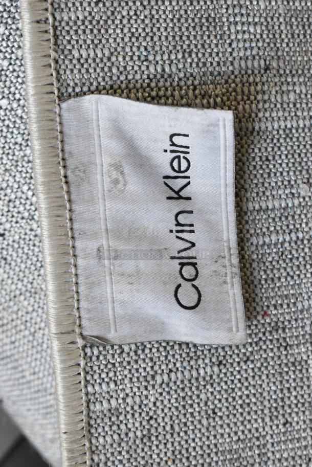 Calvin Klein MNL01 Blue and Cream Colored Rug. 5'3"x7'x3" - Image 2 of 7