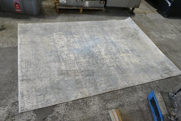 Calvin Klein MNL01 Blue and Cream Colored Rug. 5'3"x7'x3" - Image 5 of 7