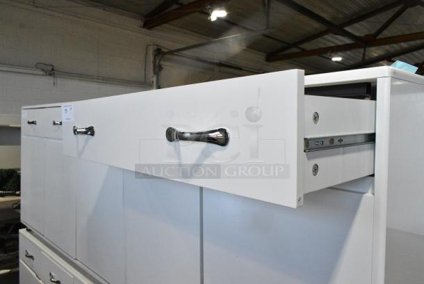 2 White Counters; 1 w/ Drawer and 2 Doors and 1 w/ Drawer and 3 Doors. 2 Times Your Bid! - Image 2 of 6