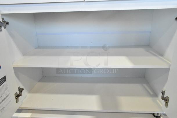 2 White Counters w/ Drawer and 3 Doors. 2 Times Your Bid! - Image 4 of 5