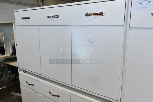 2 White Counters w/ Drawer and 3 Doors. 2 Times Your Bid! - Image 5 of 5