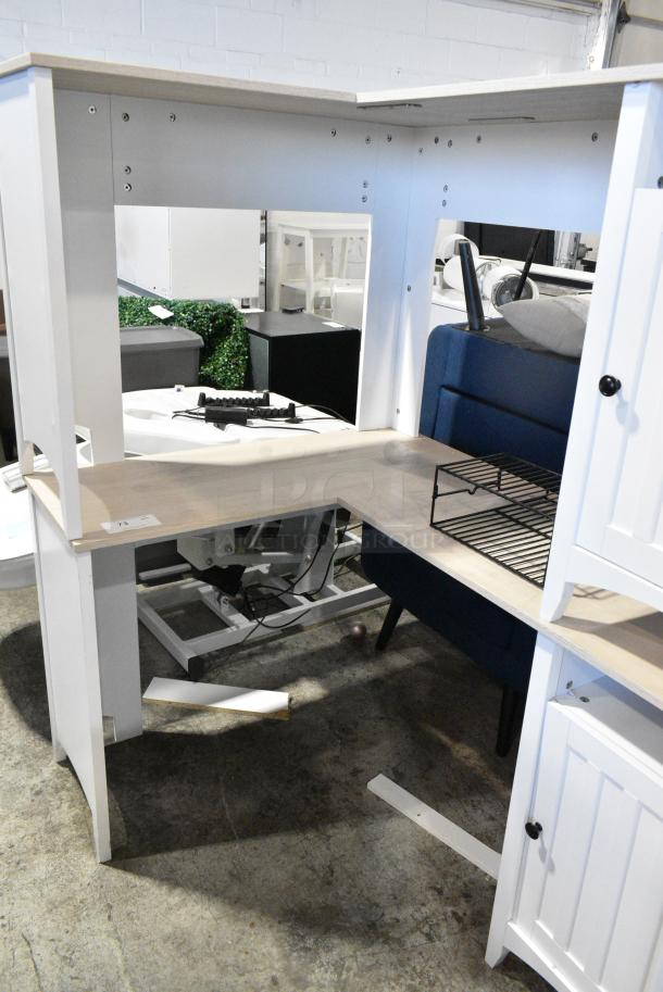 2 White L Shaped Desks. 2 Times Your Bid! - Image 3 of 6