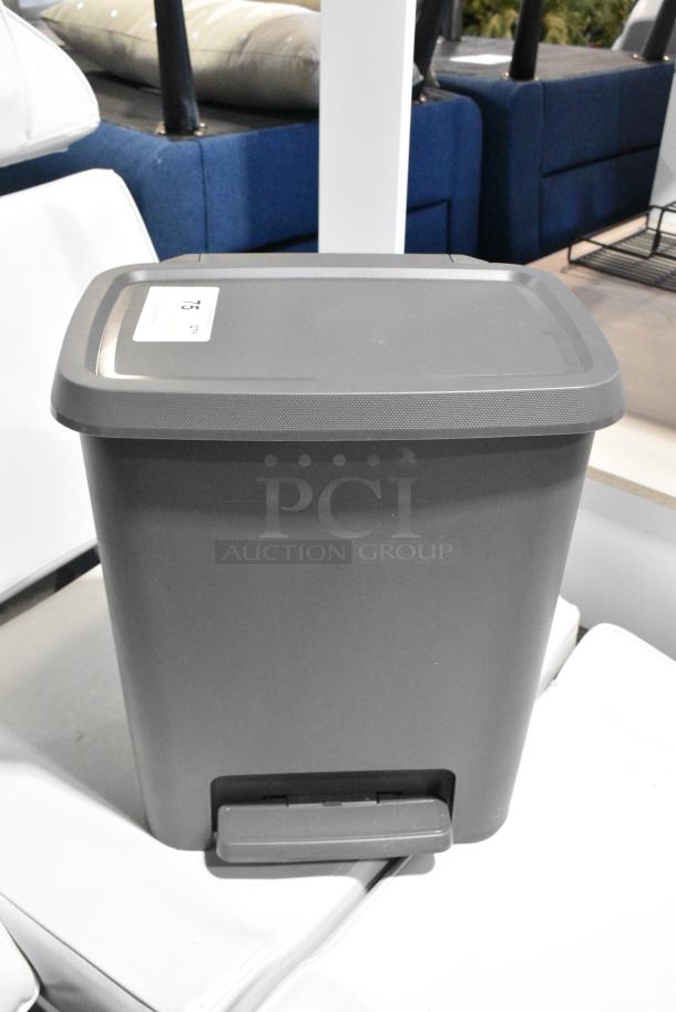 2 Gray Poly Trash Can 2 Times Your Bid! - Image 2 of 3