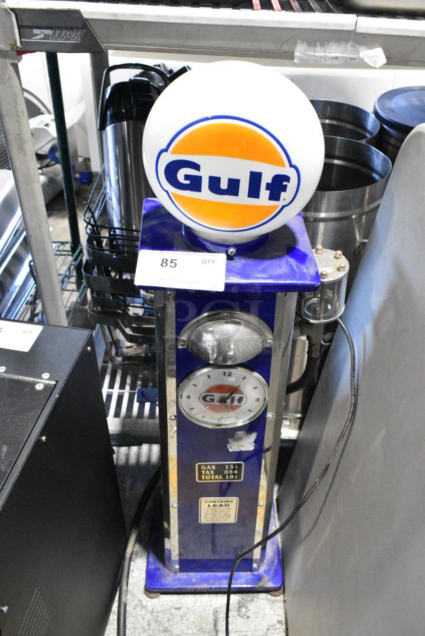 Gulf Gas Station Pump Style Clock - Image 1 of 6