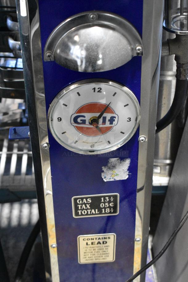 Gulf Gas Station Pump Style Clock - Image 2 of 6