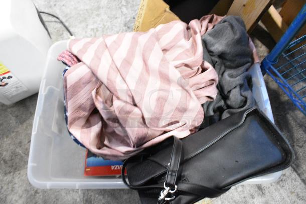ALL ONE MONEY! Lot of Various Items In Clear Poly Bin Including Purse - Image 2 of 8