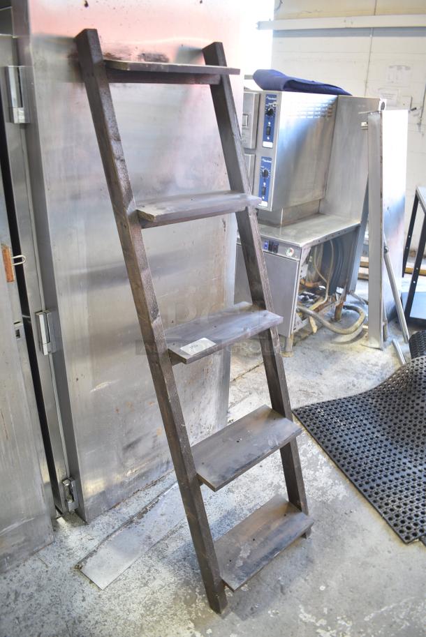 Wooden Ladder Shelving Unit - Image 2 of 4