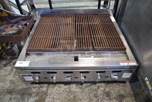 Vulcan VACB36-101 Stainless Steel Commercial Countertop Natural Gas Powered Charbroiler Grill. 102,000 BTU. - Image 1 of 6
