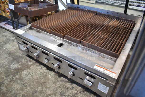 Vulcan VACB36-101 Stainless Steel Commercial Countertop Natural Gas Powered Charbroiler Grill. 102,000 BTU. - Image 3 of 6