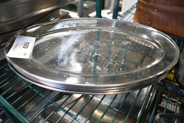 10 Metal Oval Serving Trays. 10 Times Your Bid! - Image 1 of 3