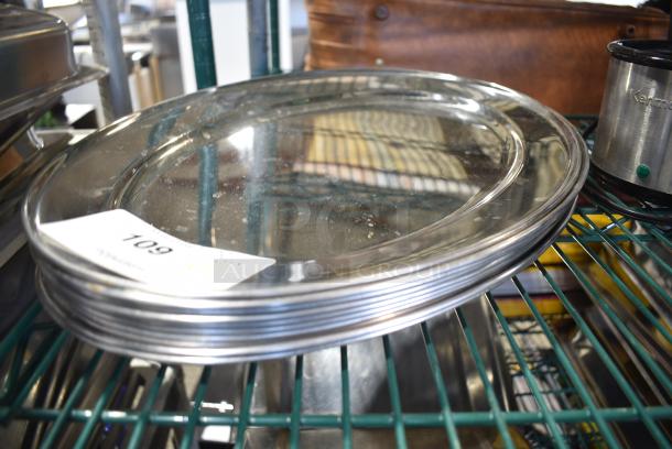 10 Metal Oval Serving Trays. 10 Times Your Bid! - Image 2 of 3