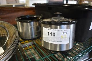 2 Stainless Steel Slow Cookers. Missing 1 Lid. 120 Volts, 1 Phase. 2 Times Your Bid!