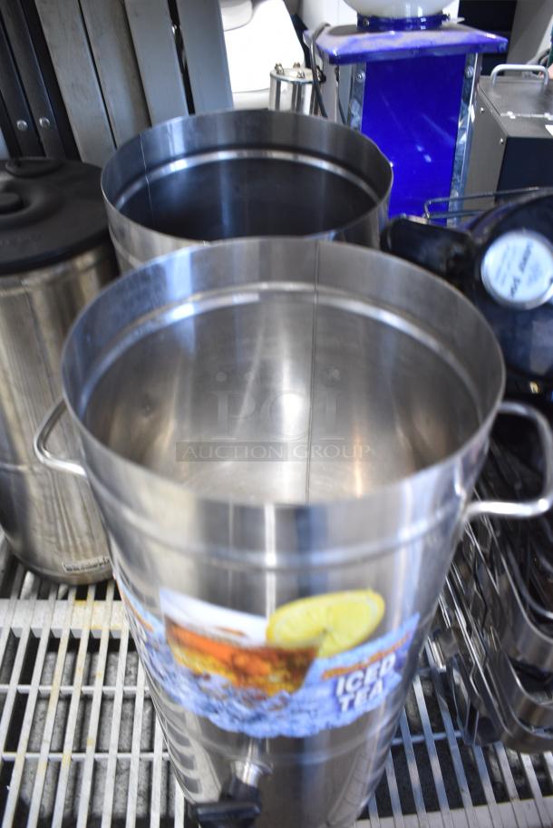 4 Stainless Steel Beverage Holder Dispenser. Missing 3 Lid. 4 Times Your Bid! - Image 3 of 7