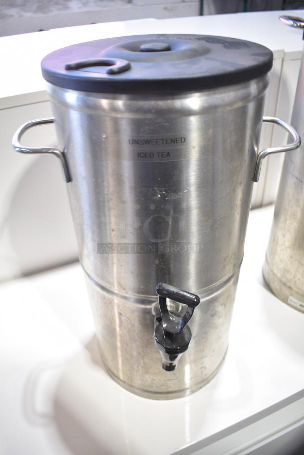 4 Stainless Steel Beverage Holder Dispenser. Missing 3 Lid. 4 Times Your Bid! - Image 6 of 7