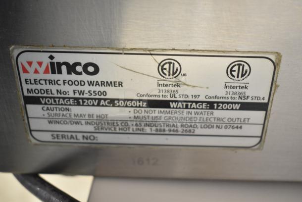 Winco FW-S500 Stainless Steel Countertop Electric Powered Food Warmer. 120 Volts, 1 Phase. Tested and Working! - Image 4 of 5