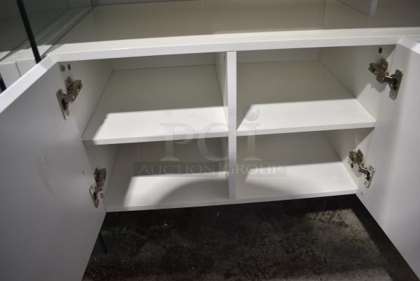 White Counter w/ 4 Doors. - Image 3 of 5