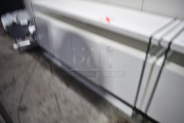 White Counter w/ 4 Doors. - Image 2 of 5