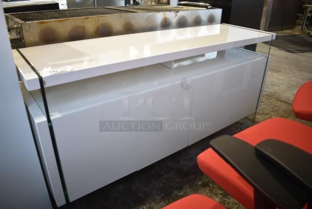 Herman Miller White Counter w/ 2 Doors. - Image 1 of 5