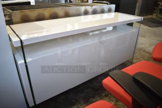 Herman Miller White Counter w/ 2 Doors.
