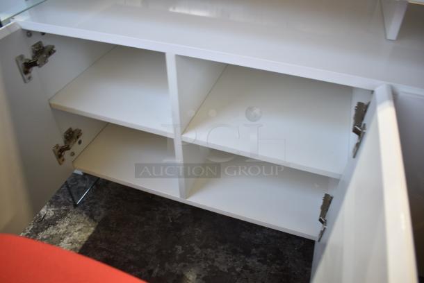 Herman Miller White Counter w/ 2 Doors. - Image 4 of 5