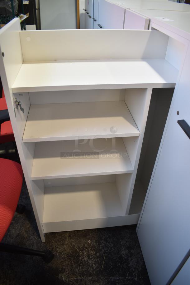 2 Herman Miller White Front Pull Out Filing Cabinets. 2 Times Your Bid! - Image 3 of 5