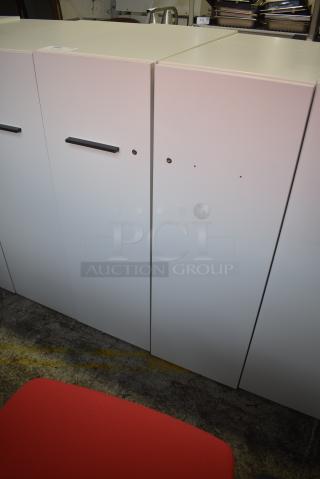 2 Herman Miller White Front Pull Out Filing Cabinets. 2 Times Your Bid!