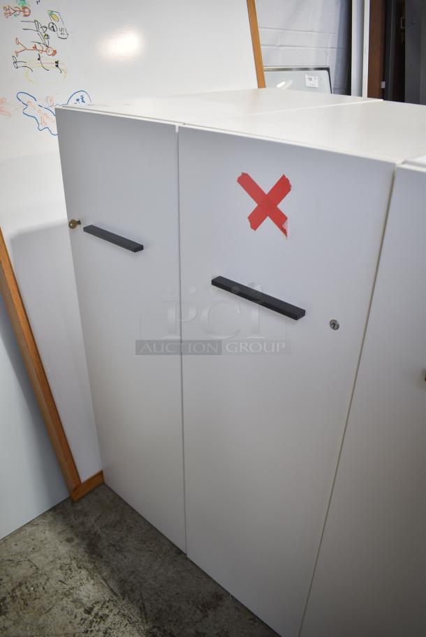 2 Herman Miller White Front Pull Out Filing Cabinets. 2 Times Your Bid! - Image 1 of 2