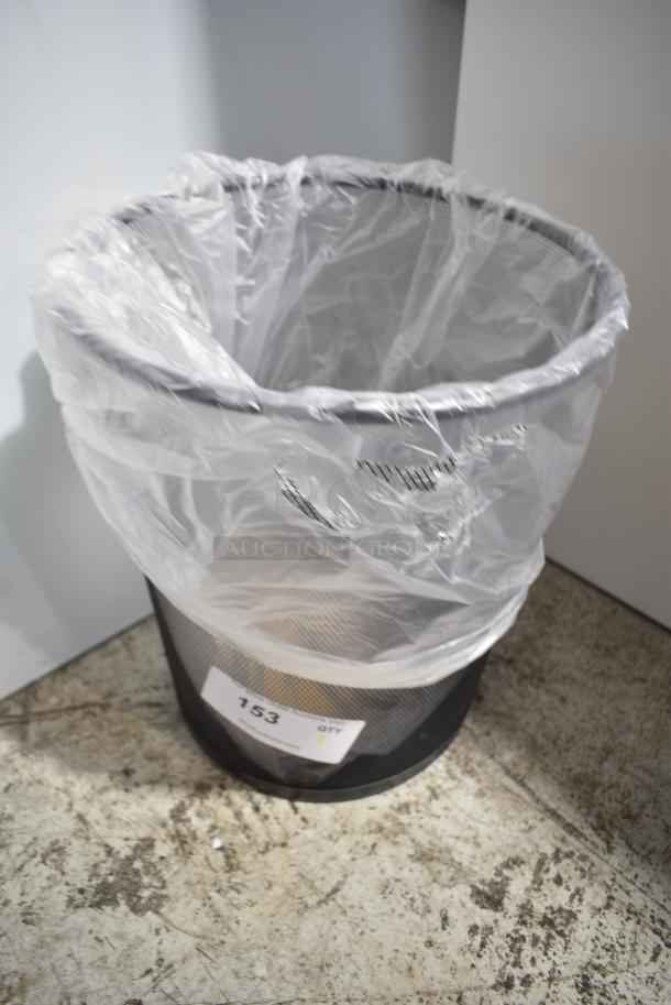 Black Metal Wire Trash Can. - Image 1 of 1