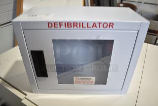 White Metal Defibrillator Case.