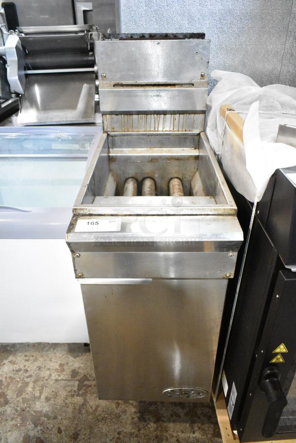 DCS Stainless Steel Commercial Floor Style Natural Gas Powered Deep Fat Fryer. - Image 1 of 7