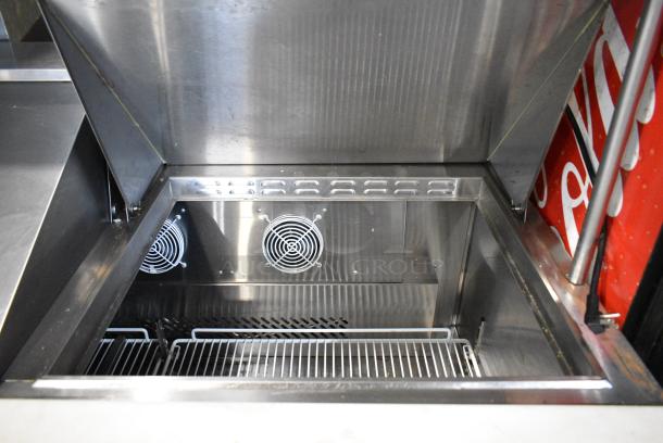 2021 Atosa MSF8307GR Stainless Steel Commercial Sandwich Salad Prep Table Bain Marie Mega Top w/ 2 Tier Over Shelf on Commercial Casters. 115 Volts, 1 Phase. Tested and Working! - Image 5 of 9
