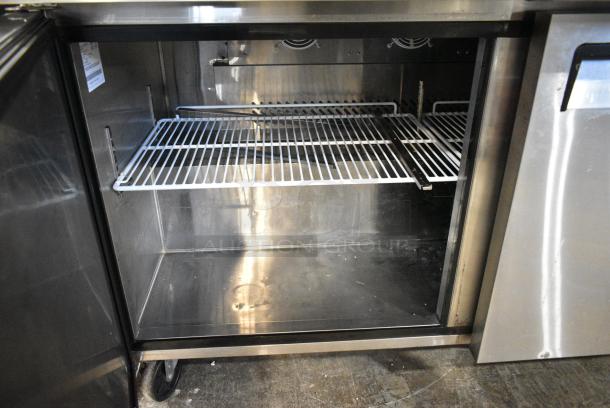 2021 Atosa MSF8307GR Stainless Steel Commercial Sandwich Salad Prep Table Bain Marie Mega Top w/ 2 Tier Over Shelf on Commercial Casters. 115 Volts, 1 Phase. Tested and Working! - Image 6 of 9