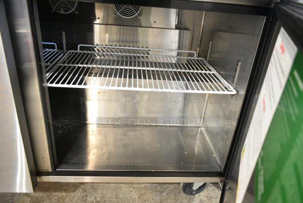 2021 Atosa MSF8307GR Stainless Steel Commercial Sandwich Salad Prep Table Bain Marie Mega Top w/ 2 Tier Over Shelf on Commercial Casters. 115 Volts, 1 Phase. Tested and Working! - Image 7 of 9