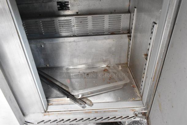Victory VUR-4-18BT Stainless Steel Commercial Sandwich Salad Prep Table Bain Marie Mega Top on Commercial Casters. 115 Volts, 1 Phase. - Image 6 of 8