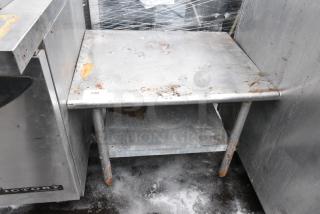Stainless Steel Equipment Stand w/ Metal Under Shelf.