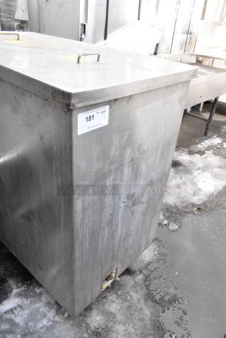 Stainless Steel Ingredient Bin on Commercial Casters.