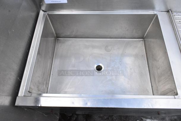 Stainless Steel 3 Bay Sink w/ Left Side Ice Bin and Dual Drain Boards. - Image 3 of 6