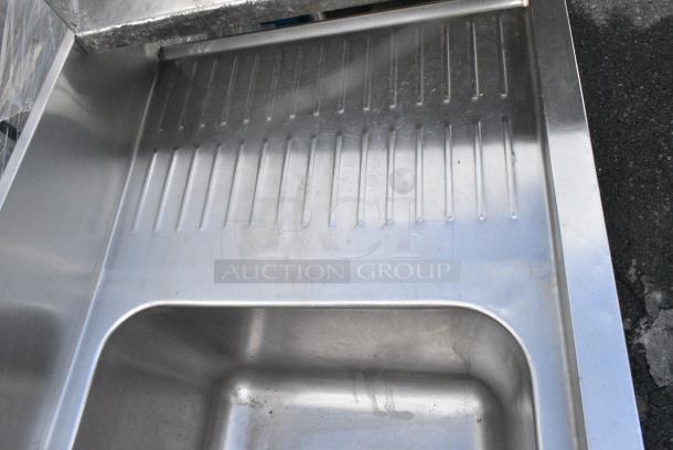 Stainless Steel 3 Bay Sink w/ Left Side Ice Bin and Dual Drain Boards. - Image 6 of 6